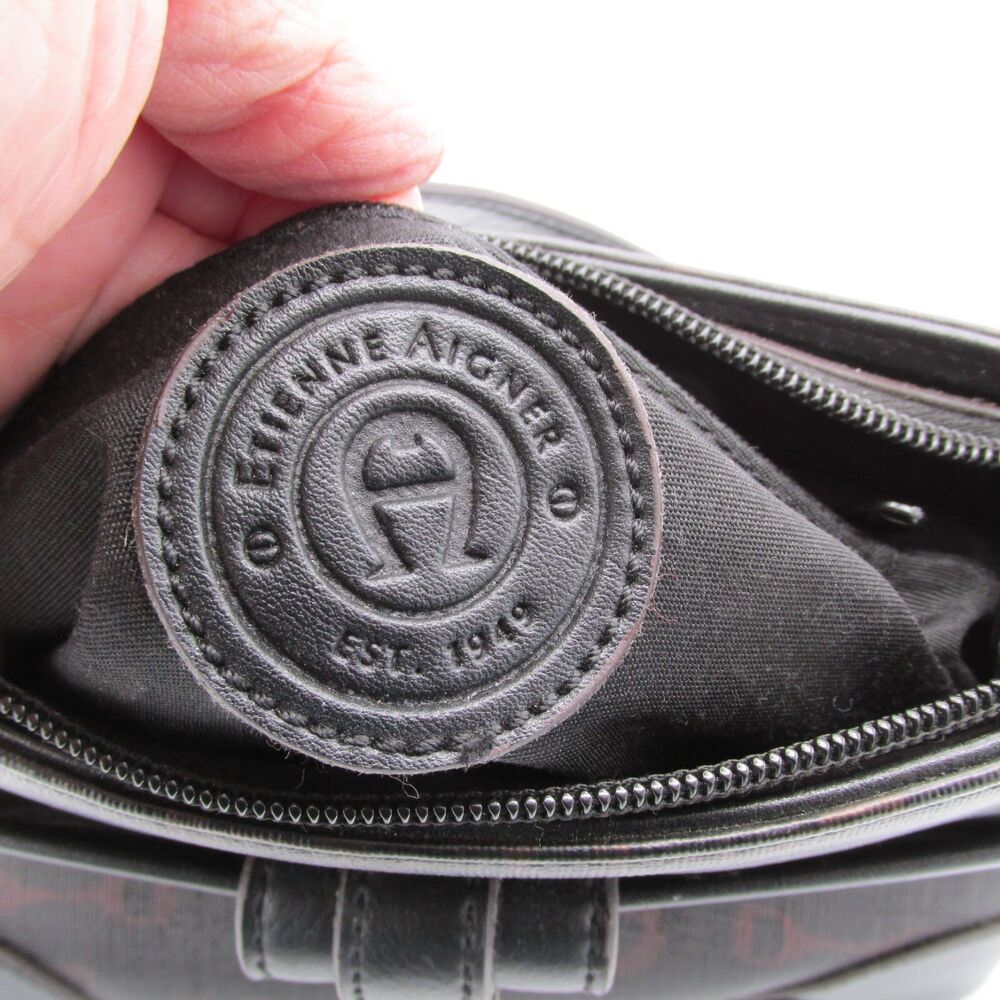 ETIENNE AIGNER Purse  Signature Logo Leather Multiple Pockets 9 in x 5 in - Picture 10 of 10